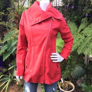 KLIO Bright Red MOTO-STYLE Fingertip Jacket